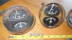 Three Vintage Chris Craft Boat Gauges Oil/amp Tach 40's-50's Era For Parts