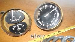 Three Vintage Chris Craft Boat Gauges Oil/amp Tach 40's-50's Era For Parts