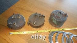 Three Vintage Chris Craft Boat Gauges Oil/amp Tach 40's-50's Era For Parts