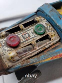 Tin Hot Rod battery operated Dream Boat Rock n Roll Vintage toy car Parts Car