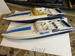 Two Vintage Traxxas Villain IV Boats Untested For Parts Or Repair