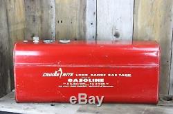 VINTAGE 1950'S CRUISE RITE 18 GALLON LONG RANGE GAS TANK With GUAGE WOOD BOAT