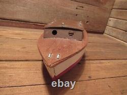 VINTAGE 1950's BATTERY POWERED WOOD TOY MODEL BOAT PARTS