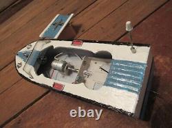 VINTAGE 1950's BATTERY POWERED WOOD TOY MODEL BOAT PARTS