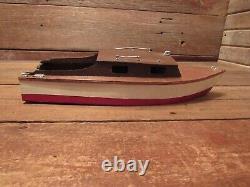 VINTAGE 1950's BATTERY POWERED WOOD TOY MODEL BOAT PARTS