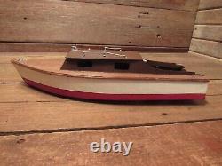 VINTAGE 1950's BATTERY POWERED WOOD TOY MODEL BOAT PARTS