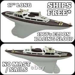 VINTAGE 1960's ELDON TOY COMPANY RACING SLOOP SAIL BOAT BASE ONLY PARTS REPAIR