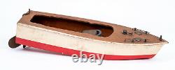 VINTAGE 1960s BATTERY OPERATED TOY WOOD AND PLASTIC SPEED BOAT PARTS OR REPAIR