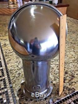 VINTAGE ABI STAINLESS COWL DECK VENT 12 1/2 TALL 8 1/2 OPENING With4DECK FLANGE