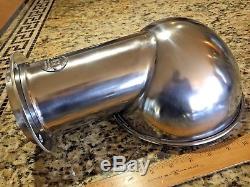 VINTAGE ABI STAINLESS COWL DECK VENT 12 1/2 TALL 8 1/2 OPENING With4DECK FLANGE