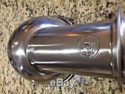 VINTAGE ABI STAINLESS COWL DECK VENT 12 1/2 TALL 8 1/2 OPENING With4DECK FLANGE