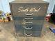 Vintage Antique South Wind Heater Metal Parts Cabinet Tray Box With Service Parts