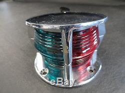 VINTAGE ATTWOOD 6350-02 RED/GREEN BOW LIGHT 6 X 4 1/2 MARINE BOAT