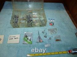 VINTAGE BATTERY OPERATED WOOD Dumas Model Toy BOAT PARTS LOT HUGE RC Remote con