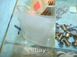 VINTAGE BATTERY OPERATED WOOD Dumas Model Toy BOAT PARTS LOT HUGE RC Remote con