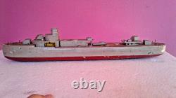 VINTAGE BOAT WARSHIP WOODEN big PARTS no arnold