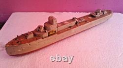 VINTAGE BOAT WARSHIP WOODEN big PARTS no arnold