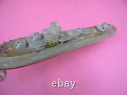 VINTAGE BOAT WARSHIP WOODEN big PARTS no arnold