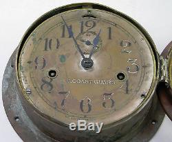 Vintage Brass Seth Thomas Us Coast Guard Boat Ships Clock Parts Repair