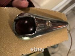 VINTAGE BRONZE TEARDROP RUNNING LIGHTS Red Glass Boat Marine Parts Chris Craft