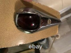 VINTAGE BRONZE TEARDROP RUNNING LIGHTS Red Glass Boat Marine Parts Chris Craft