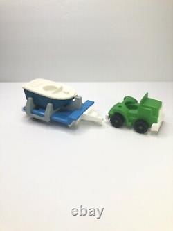 VINTAGE Fisher-Price LITTLE TRUCKS COPTER RIG & BOAT RIG Pieces 344 345 Parts