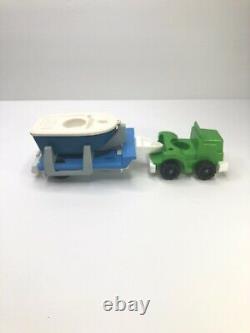 VINTAGE Fisher-Price LITTLE TRUCKS COPTER RIG & BOAT RIG Pieces 344 345 Parts