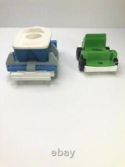 VINTAGE Fisher-Price LITTLE TRUCKS COPTER RIG & BOAT RIG Pieces 344 345 Parts