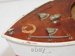 VINTAGE Fleet Line Fiesta Queen Speed Boat 1950s Japan batteryOp C5 parts/restor