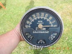 VINTAGE GRAYMARINE RPM TACH & GAUGES OLD BOAT / MARINE AC DIV. GMC RAT ROD