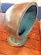 Vintage Heavy Cast Bronze Cowl Deck Vent 8 Tall Withdeck Flange Nice Patina
