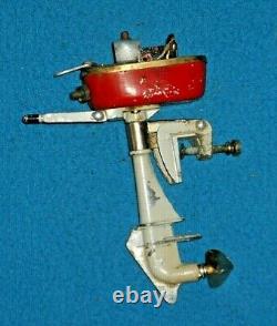 VINTAGE METAL TOY OUTBOARD BOAT MOTOR (missing parts)