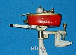 VINTAGE METAL TOY OUTBOARD BOAT MOTOR (missing parts)