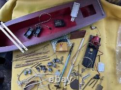 VINTAGE Model Pond Yacht JOB LOT Fittings, ANTIQUE Boat KIT, 60s Project, Parts