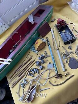 VINTAGE Model Pond Yacht JOB LOT Fittings, ANTIQUE Boat KIT, 60s Project, Parts