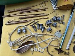 VINTAGE Model Pond Yacht JOB LOT Fittings, ANTIQUE Boat KIT, 60s Project, Parts