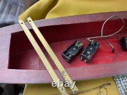 VINTAGE Model Pond Yacht JOB LOT Fittings, ANTIQUE Boat KIT, 60s Project, Parts