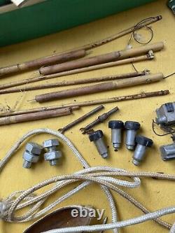 VINTAGE Model Pond Yacht JOB LOT Fittings, ANTIQUE Boat KIT, 60s Project, Parts