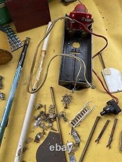 VINTAGE Model Pond Yacht JOB LOT Fittings, ANTIQUE Boat KIT, 60s Project, Parts