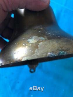 VINTAGE NAUTICAL BRASS BELL FOR BOAT, Or Dinner 5 Wide Original Parts 2.5 Lbs