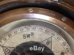 Vintage Patt Binnacle Compass Looks Vgc Matching Numbers-2 Excellent Glasses