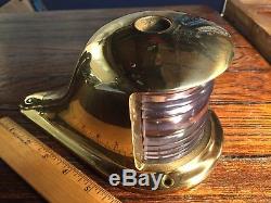 VINTAGE PERKO POLISHED BRONZE STERN LIGHT WithGLASS LENSE 8 LONG BY 4 TALL