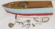 Vintage Power Cruiser Boat Wood Battery Withmotor Japan Mhm Toytime Gw 11 +parts