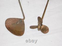 VINTAGE Power Cruiser Boat wood battery withmotor JAPAN MHM Toytime GW 11 +PARTS