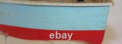 VINTAGE Power Cruiser Boat wood battery withmotor JAPAN MHM Toytime GW 11 +PARTS