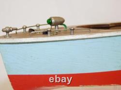 VINTAGE Power Cruiser Boat wood battery withmotor JAPAN MHM Toytime GW 11 +PARTS