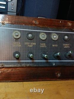VINTAGE RARE MAKO Boat Dash Switch Panel DARK BROWN WOOD FOR PARTS UNTESTED WOW