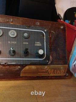 VINTAGE RARE MAKO Boat Dash Switch Panel DARK BROWN WOOD FOR PARTS UNTESTED WOW