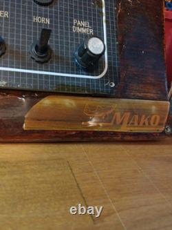 VINTAGE RARE MAKO Boat Dash Switch Panel DARK BROWN WOOD FOR PARTS UNTESTED WOW