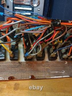 VINTAGE RARE MAKO Boat Dash Switch Panel DARK BROWN WOOD FOR PARTS UNTESTED WOW